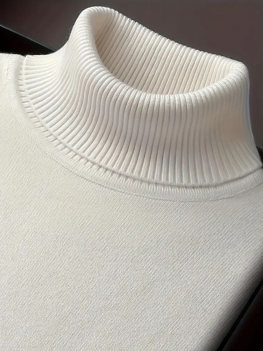 Sweter męski z golfem z wiskozy | M