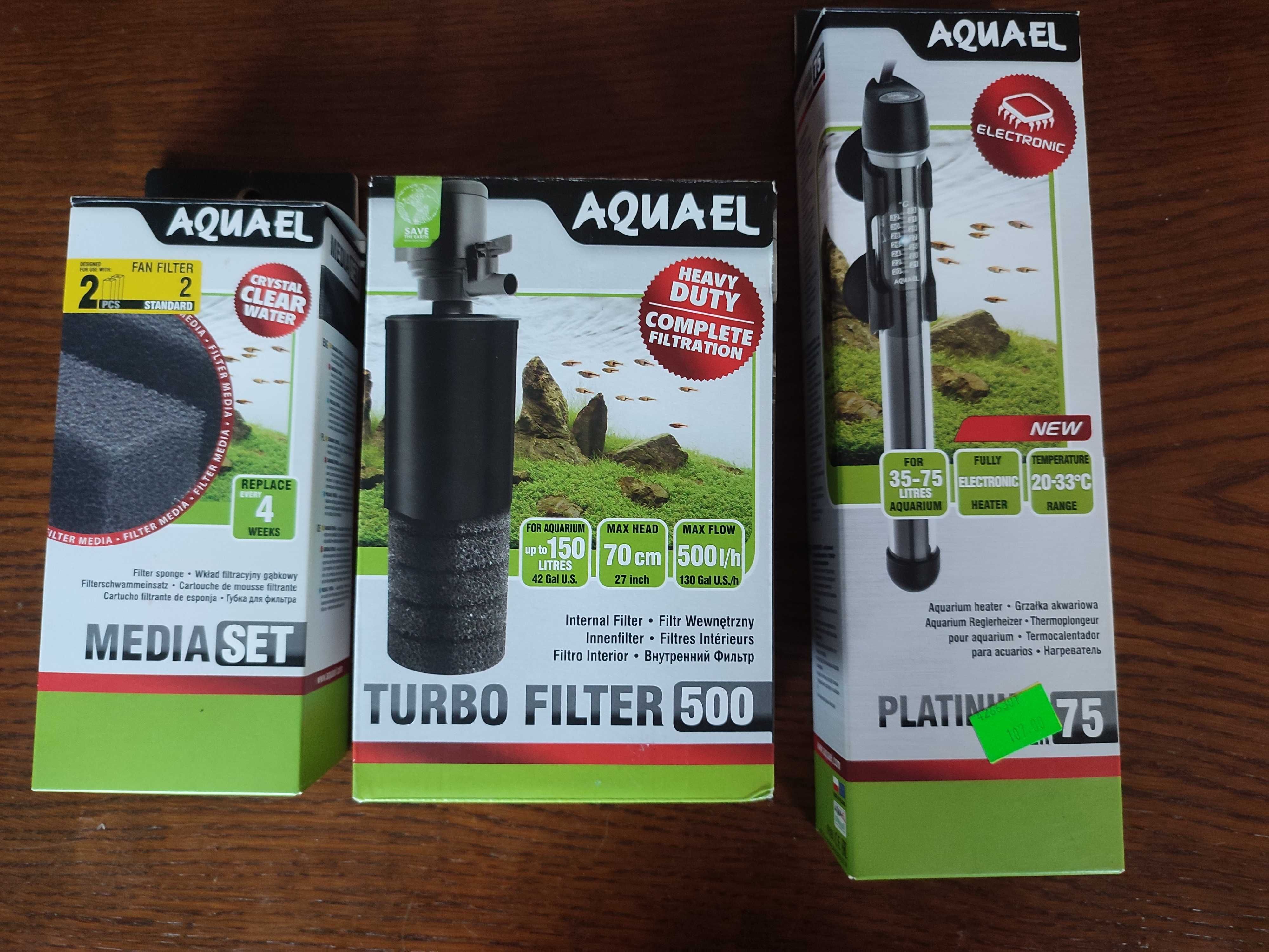 AQUAEL zestaw filtr grzałka akwarium Kaszczor • OLX.pl
