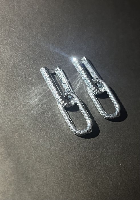 Сережки срібло 925s срібні звена серьги серебро серебряные звенья