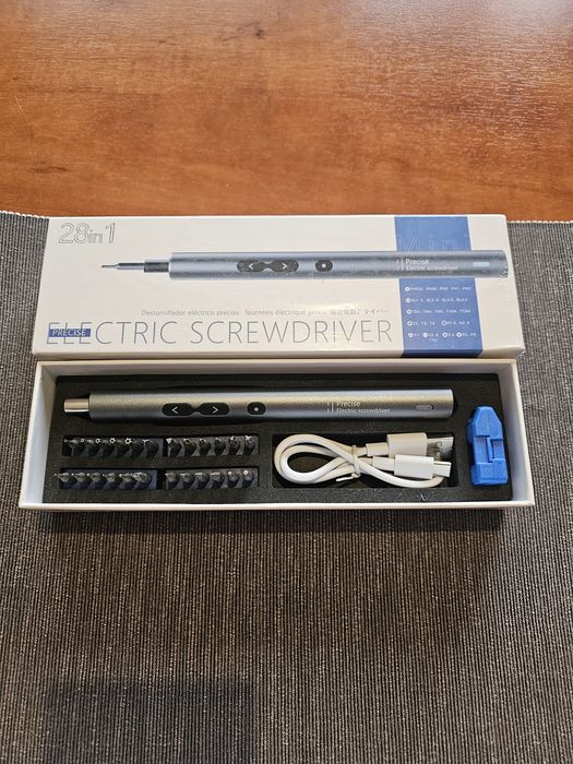 Mini Electric Screwdriver 28 in 1 — Aparafusadora Elétrica de Precisão 28 em 1