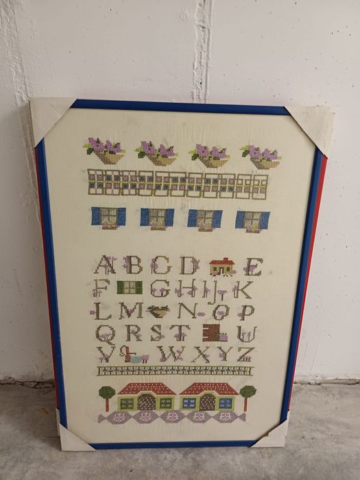 Cross-Stitch Alphabet Frame64585691477890120