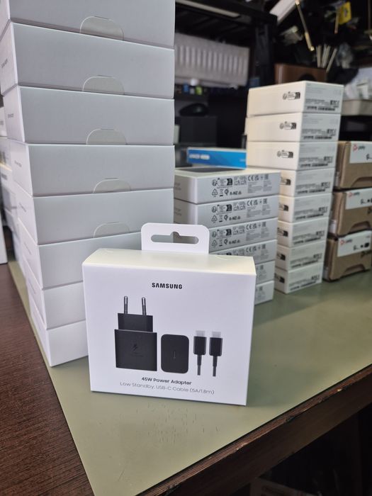 Ładowarka Samsung 45W EP-T4511 + Kabel USB-C Czarna