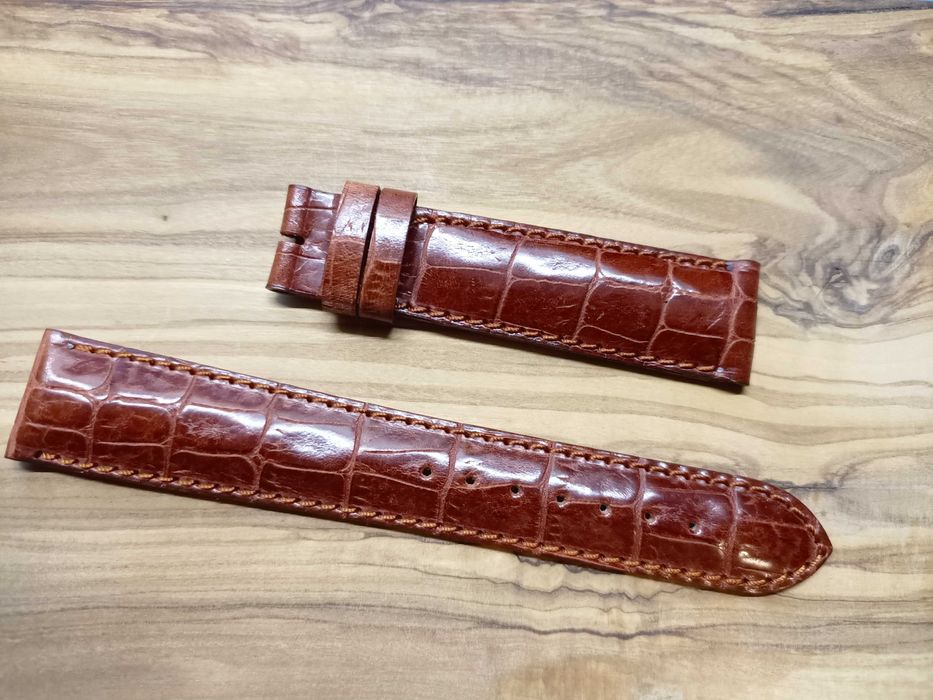 Pasek do zegarka ROAMER - 18mm jasny brąz, gruby BEZ klamry