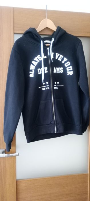 Bluza damska - ocieplana - na zamek - z kapturem - M