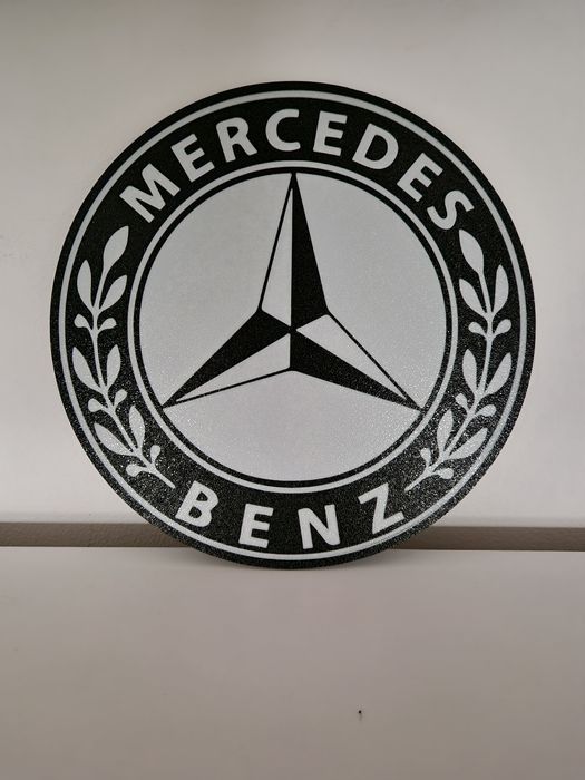 Dekoracyjna okrągła tabliczka ścienna logo MERCEDES znak hot wheels