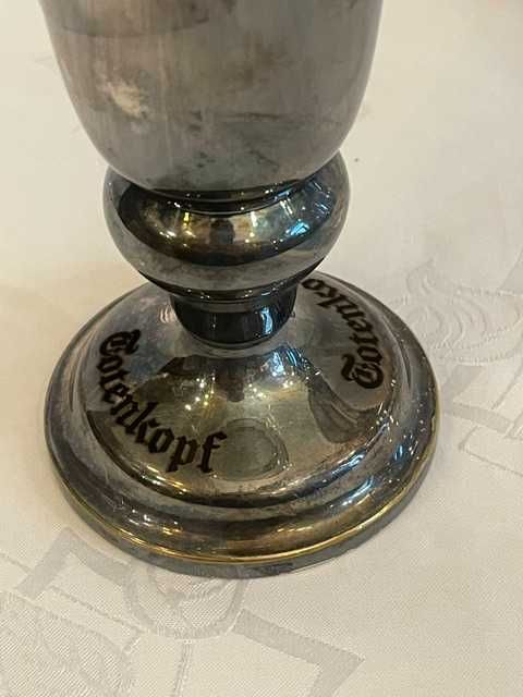 Posrebrzany Kielich Oficerski Totenkopf – III Rzesza