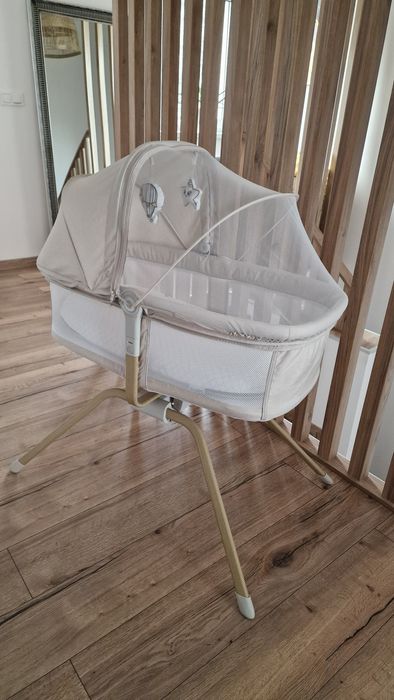 Łóżeczko dostawne z funkcją kołyski + dodatkowy materac Rucken