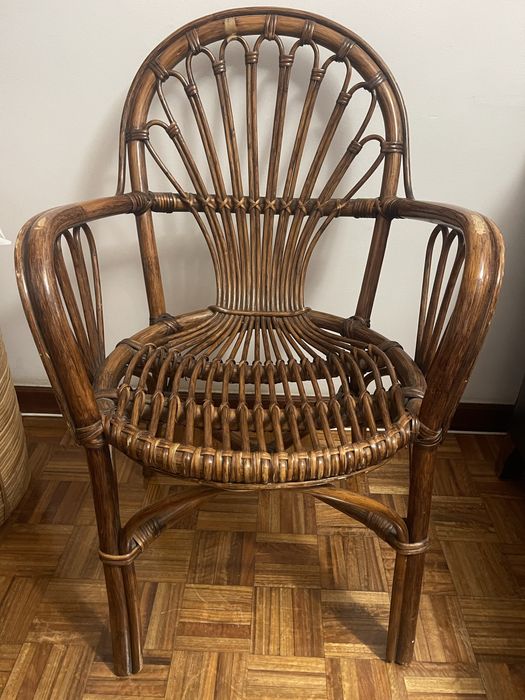 Cadeira bambu madeira