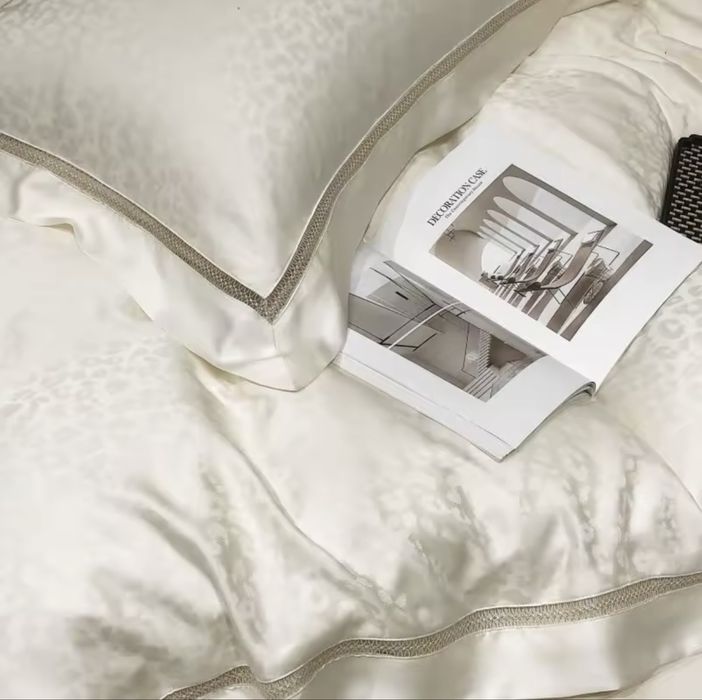 Тенсел_постільна білизна_молочний леопард