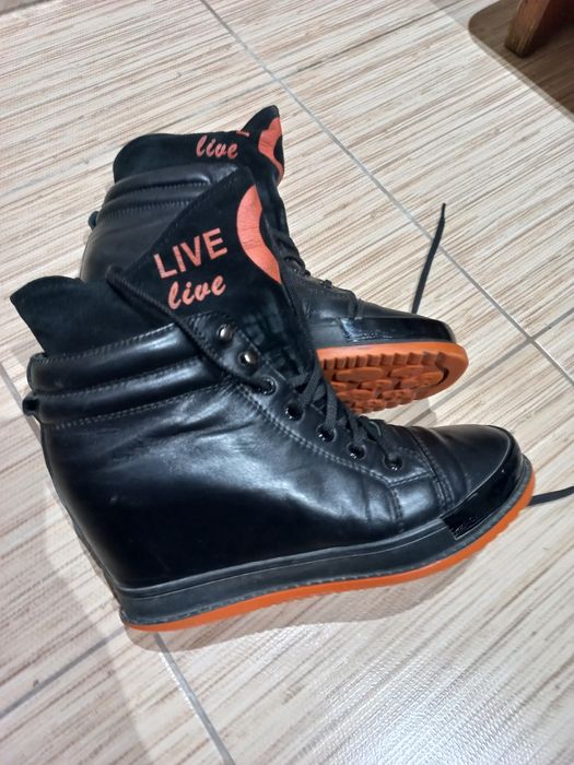 Кожанные ботинки- сникерсы