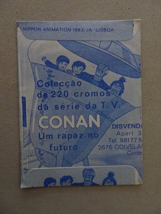 Carteira de cromos fechada Conan - Um rapaz no futuro - Disvenda