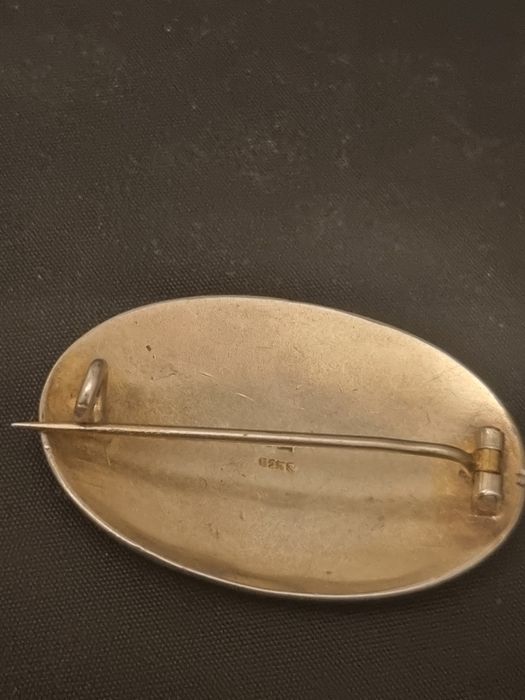 Srebro Sterling  - broszka emaliowana/Norwegia