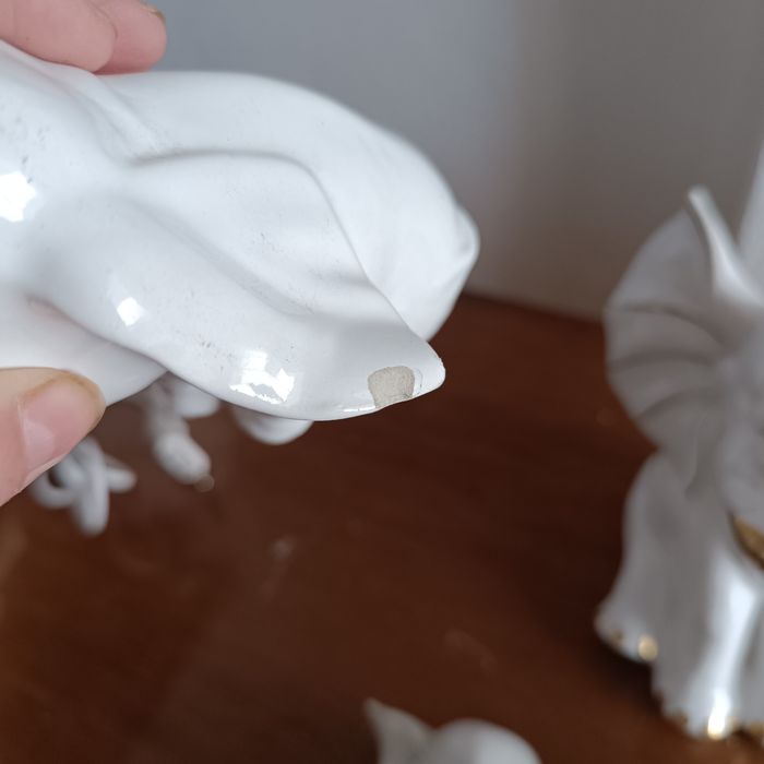 4 Elefantes de 4 tamanhos diferentes em porcelana, design italiano