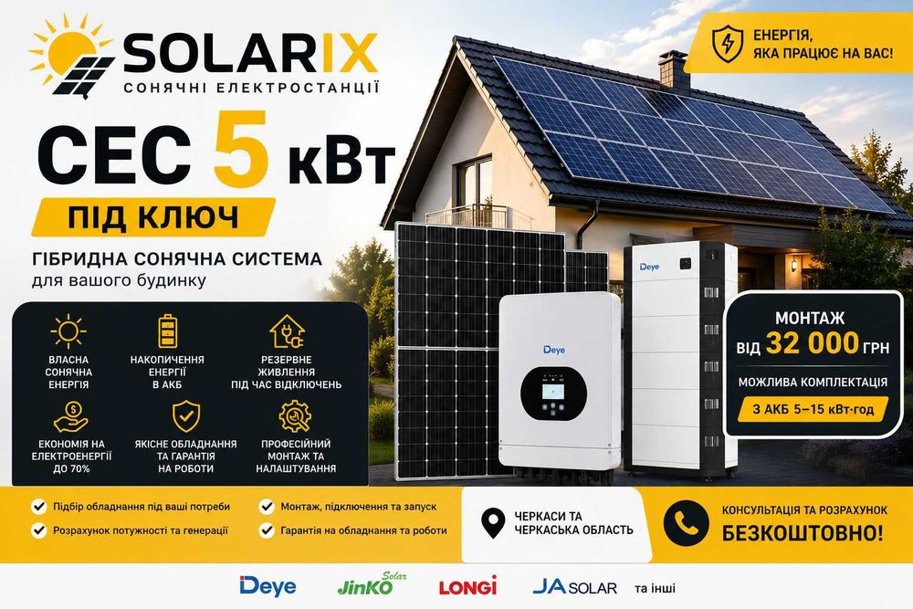 Сонячна електростанція монтаж панелей | SOLARIX