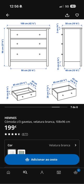 Comoda HEMNES ikea