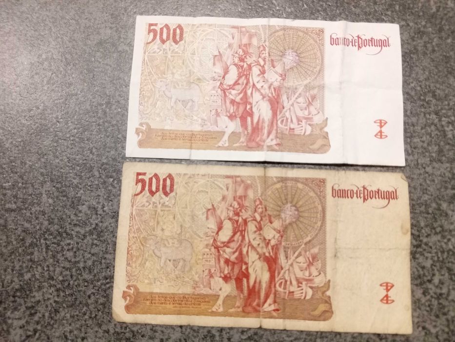 Notas Antigas Coleção 500 Escudos Portugal