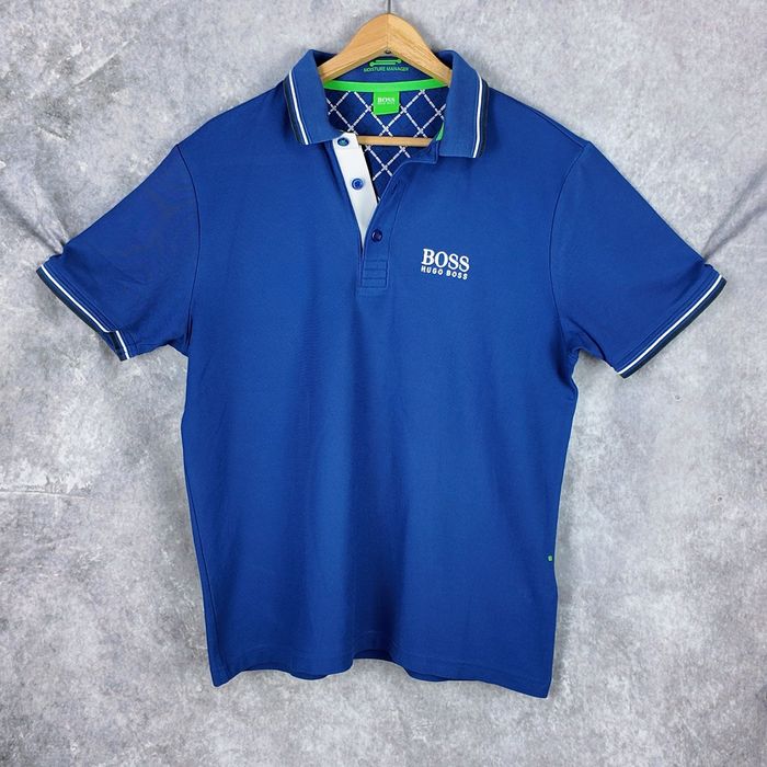 Hugo Boss polo premium niebieska S Moisture Manager
