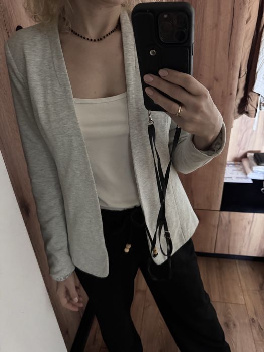 Żakiet marynarka szary 38 reserved casual