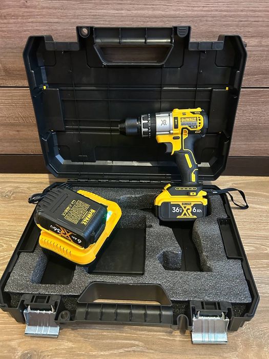 Ударний безщітковий шуруповерт DeWALT 36V 6AH металевий патрон 13мм