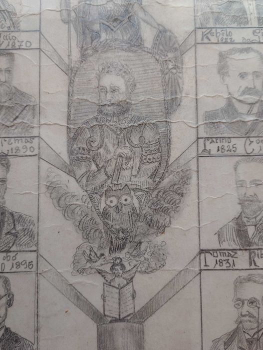 Quadro "Homenagem aos escritores da nossa terra"