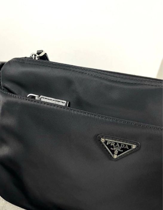 Сумка Prada Re-Nylon 1BC421 нейлонова чорна чоловіча