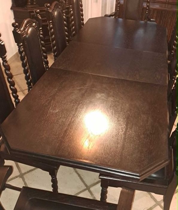 Meble do salonu. Czarne. Dębowe. Stół.