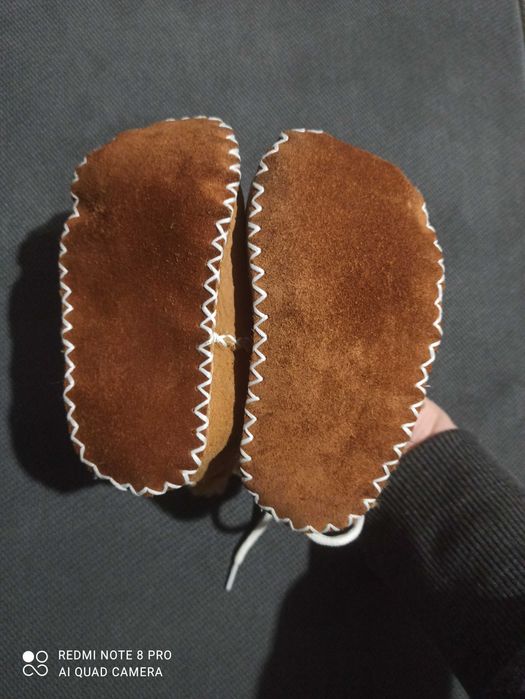 Шкіряні зимові пінетки 6-12 місяців