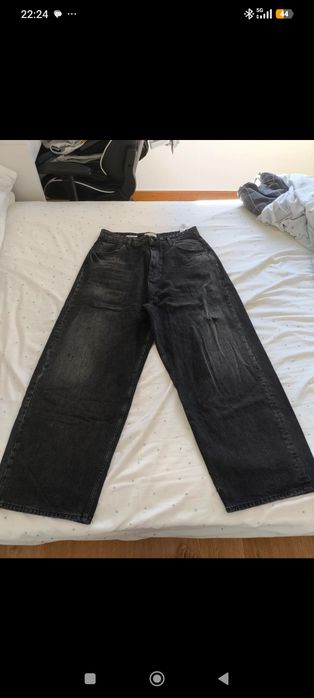 Pull&Bear super baggy distressed black jeans