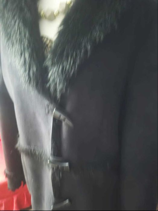 Kożuszek cieplutki nowy czarny super rozm. XL/XXL