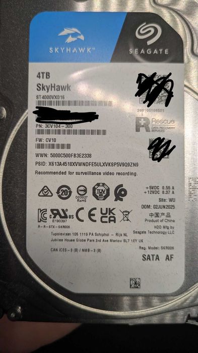 dysk hdd 3.5" seagate skyhawk 4TB