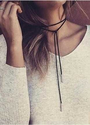 ювелирное украшение чокер - шнурок