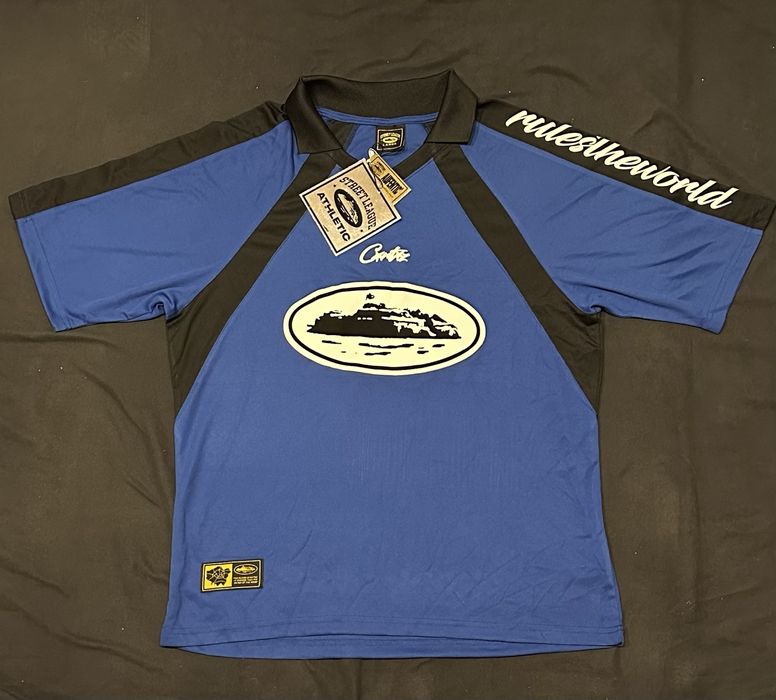 シャツ Corteiz Alcatraz Football Jersey - Blue Corteiz Alcatraz Football Jersey Navy – Side Kicks