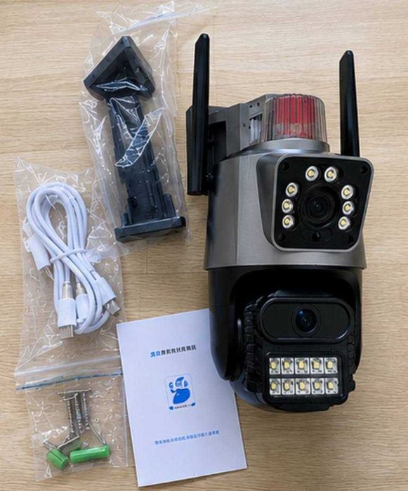 Wi-Fi IP Камера Відеоспостереження 3MP PTZ Поворотна 360° Вулична Бездротова Камера Нічне Бачення Smart