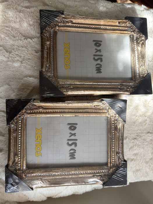 Drewniana ramka na zdjecia 2 szt stylizowana na vintage boho