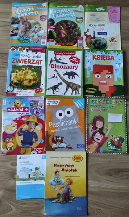 Książeczki kolorowanki gazetki dla dzieci mix zestawy