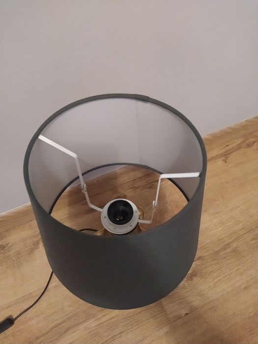 Piękna,porcelanowa, złota lampa Ananas