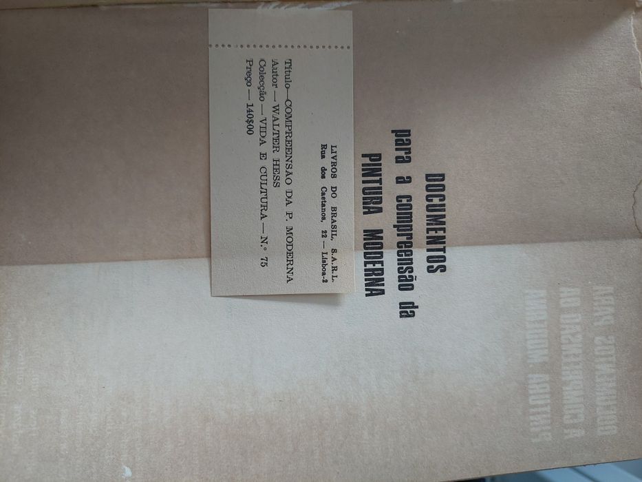 Documentos para a compreensão da pintura moderna, de Walter Hess