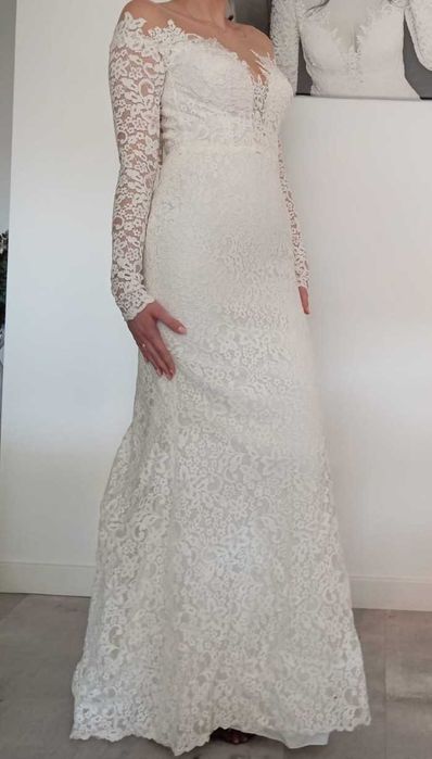 Suknia ślubna syrena tren