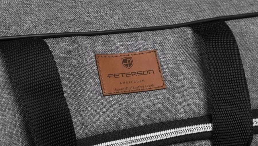 pojemna torba podróżna z uchwytem na walizkę — peterson