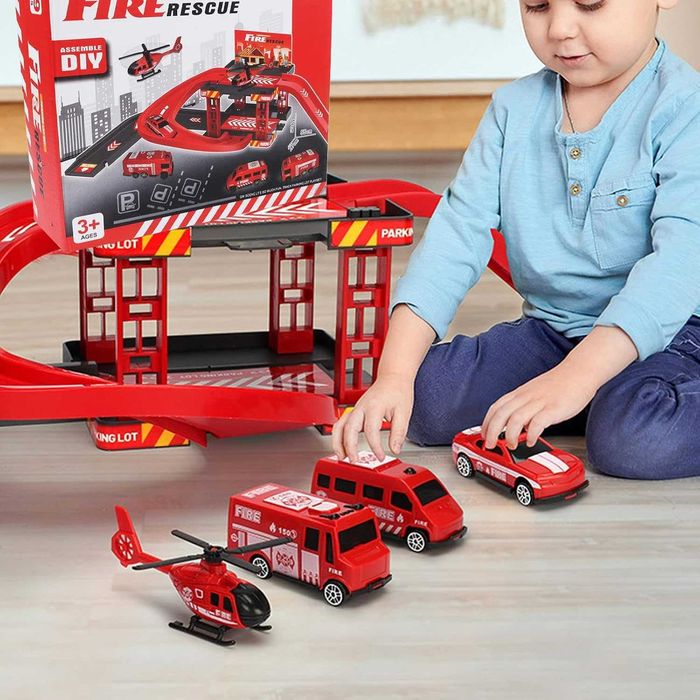 Parking Straż pożarna z akcesoriami autka