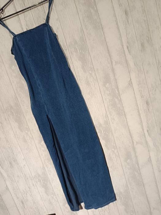 Sukienka maxi, jeansowa, miękka