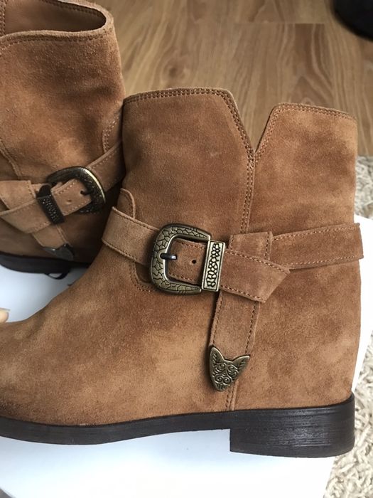 Buty botki jak Isabel Marant Badura Alegra rozmiar 37 beżowe