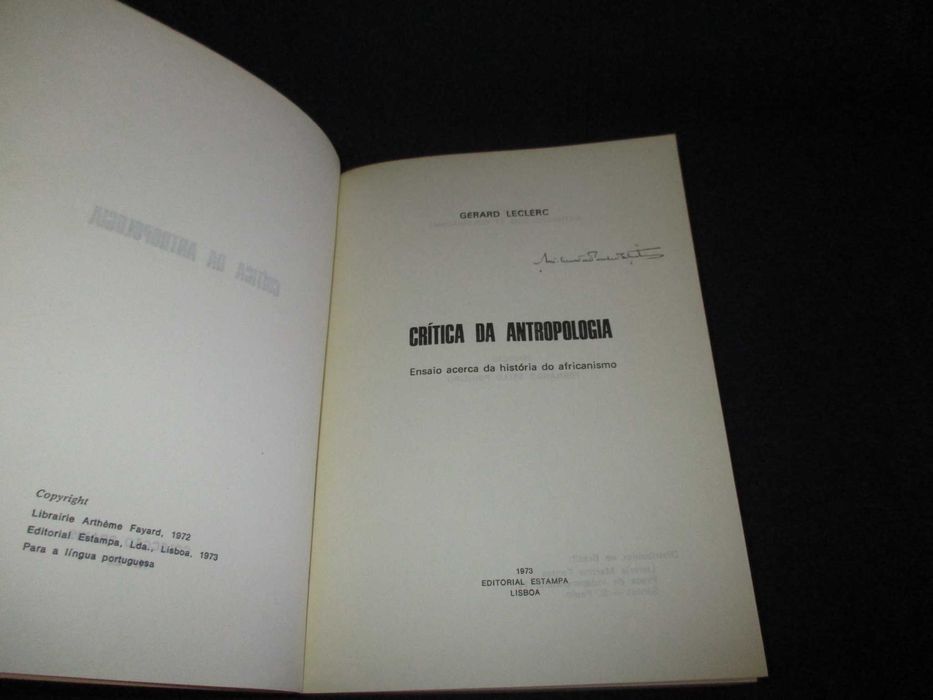 Livro Crítica da Antropologia Gérard Leclerc ap