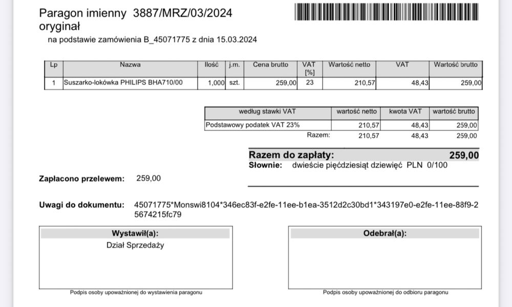 Suszarko lokówka philips