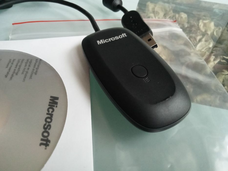 Adapter pc oryginalny Microsoft odbiornik pc oraz pad bezprzewodowy