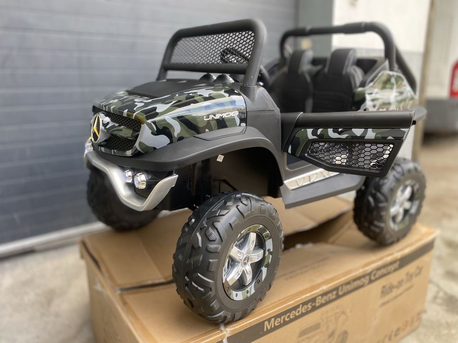Mercedes Unimog samochód elektryczny dla dzieci 12V moro kola guma now