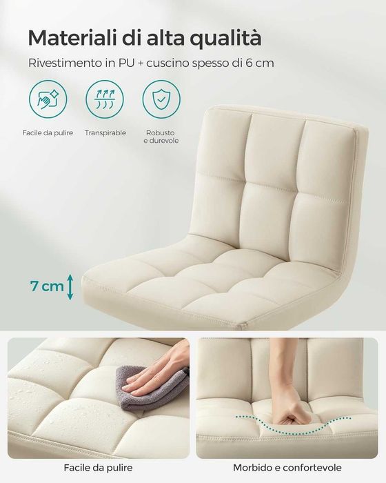 крісло барне SONGMICS LJB064K03 Набір барних стільців з 2 шт