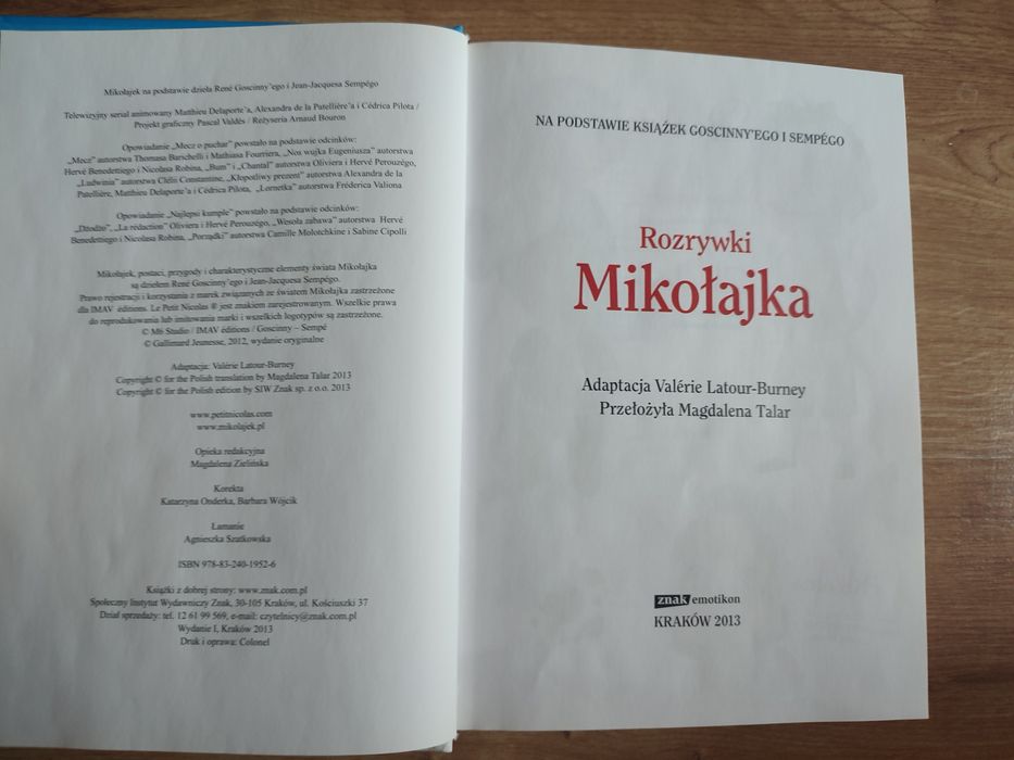 Rozrywki Mikołajka