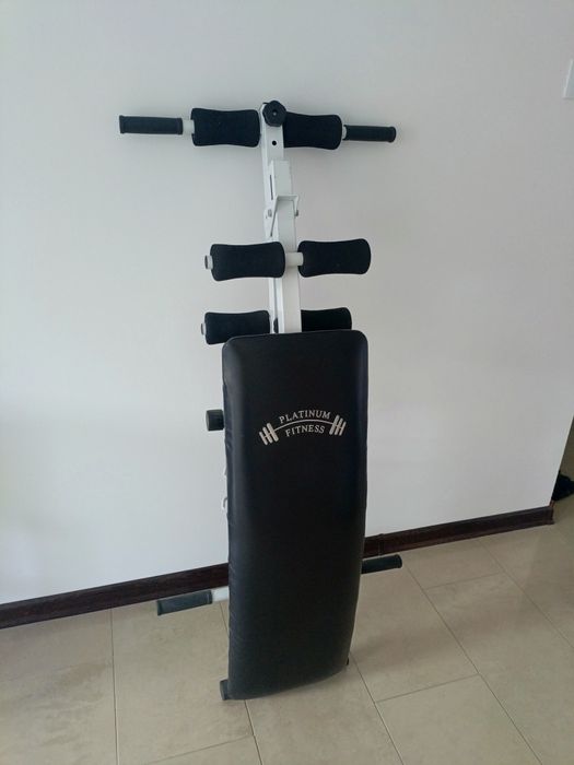 Ławka skośna profilowana do ćwiczeń, składana, mięśnie brzucha