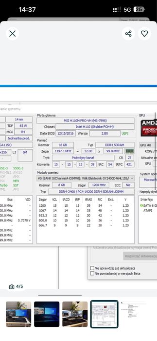 I5 7400 MSI H110m Pro-VH